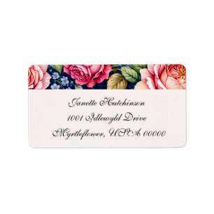 Roze Fantasie Roze en Blauw Etiket