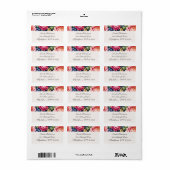 Roze Fantasie Roze en Blauw Etiket (Full Sheet)
