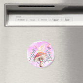 Roze Fantasie Tuin Print Magneet (Insitu (Vaatwasser))
