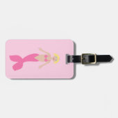  Roze Fantasie Zeemeermin Aangepaste Naam Bagagelabel (Voorkant horizontaal)