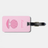  Roze Fantasie Zeemeermin Aangepaste Naam Bagagelabel (Achterkant horizontaal)