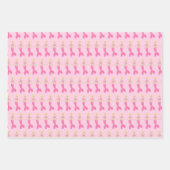 roze fantasie zeemeermin aangepaste verjaardag inpakpapier vel (Voorkant 3)