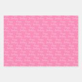 roze fantasie zeemeermin aangepaste verjaardag inpakpapier vel (Voorkant 2)