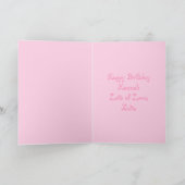 roze fantasie zeemeermin aangepaste verjaardag kaart (Binnen)