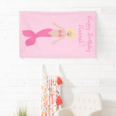 roze fantasie zeemeermin aangepaste verjaardag spandoek (Insitu)