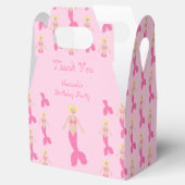 Roze Fantasie Zeemeermin Custom Bedankdoosjes (Geopend)