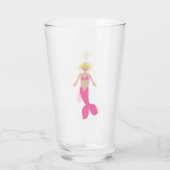 Roze Fantasie Zeemeermin Custom Glas (Achterkant)