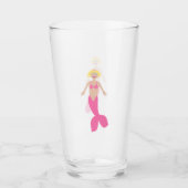 Roze Fantasie Zeemeermin Custom Glas (Voorkant)