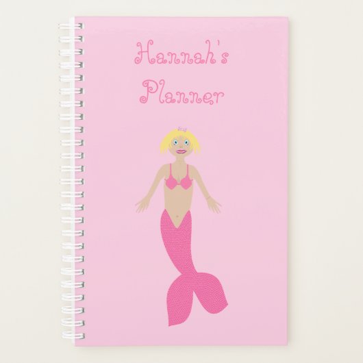  Roze Fantasie Zeemeermin Custom Planner (Voorkant)