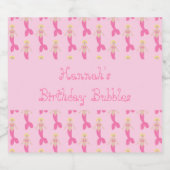 Roze Fantasie Zeemeermin Custom Sparkling Wijnetiket (Enkel label)