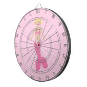roze fantasie zeemeermin dartbord (Voorkant Rechts)
