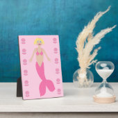 roze fantasie zeemeermin fotoplaat (Zijkant)