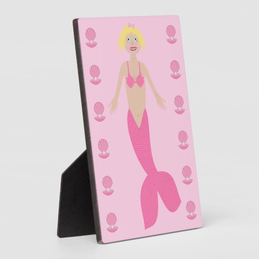roze fantasie zeemeermin fotoplaat (Zijkant)