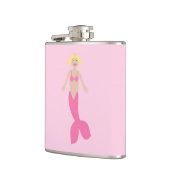 roze fantasie zeemeermin heupfles (Links)
