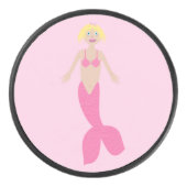 roze fantasie zeemeermin hockey puck (Voorkant)