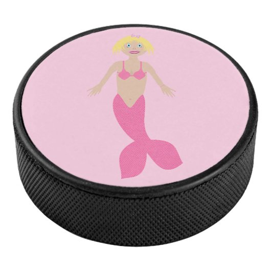 roze fantasie zeemeermin hockey puck (3/4)