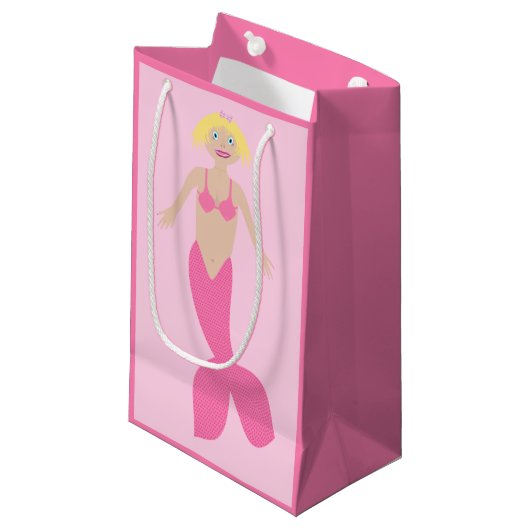 roze fantasie zeemeermin klein cadeauzakje (Voorkant Gekanteld)