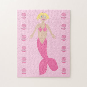 roze fantasie zeemeermin legpuzzel