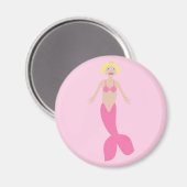  roze fantasie zeemeermin magneet (Voorkant / Achterkant)