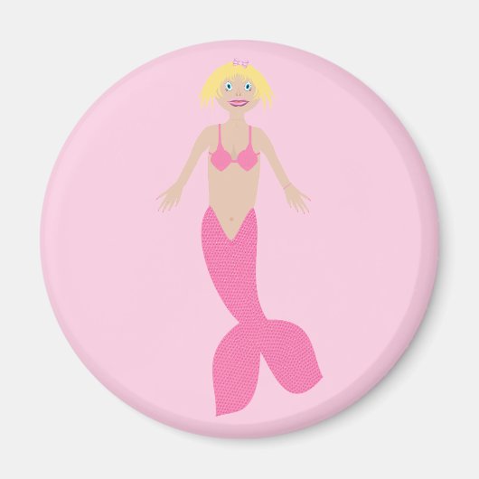  roze fantasie zeemeermin magneet (Voorkant)