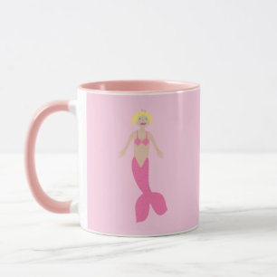 roze fantasie zeemeermin mok