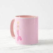  roze fantasie zeemeermin mok (Voorkant links)