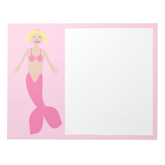 roze fantasie zeemeermin notitieblok (Voorkant)
