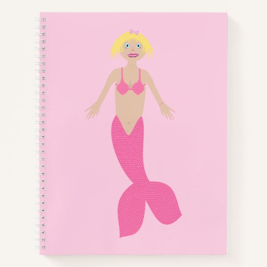 roze fantasie zeemeermin notitieboek (Voorkant)