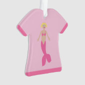  roze fantasie zeemeermin ornament (voorkant)