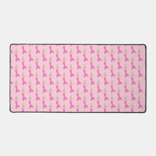 roze fantasie zeemeermin patroon bureaumat (Voorkant)
