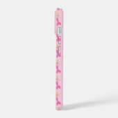 roze fantasie zeemeermin patroon iPhone 15 case (Linkerkant)