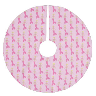  roze fantasie zeemeermin patroon kerstboom rok