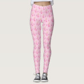  roze fantasie zeemeermin patroon leggings (Voorkant)