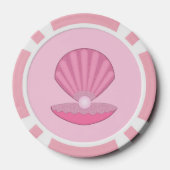 roze fantasie zeemeermin poker chips (Achterkant)