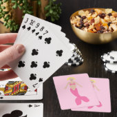  roze fantasie zeemeermin pokerkaarten (Insitu)
