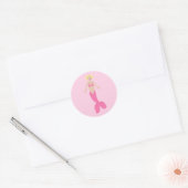 roze fantasie zeemeermin ronde sticker (Envelop)