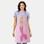 roze fantasie zeemeermin schort (Gedragen)