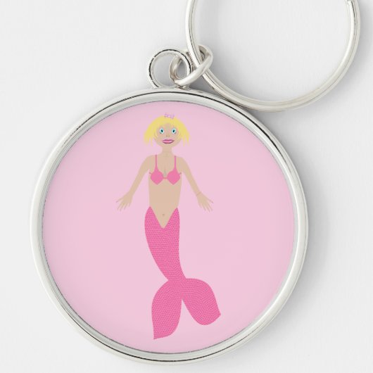  roze fantasie zeemeermin sleutelhanger (Voorkant)