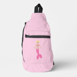 roze fantasie zeemeermin sling bag