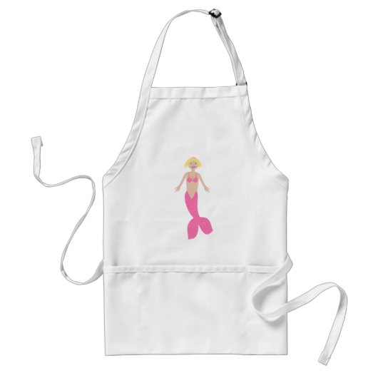  roze fantasie zeemeermin standaard schort (Voorkant)