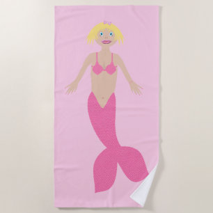  roze fantasie zeemeermin strandlaken