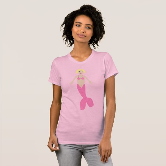  roze fantasie zeemeermin t-shirt (Voorkant volledig)
