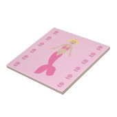 roze fantasie zeemeermin tegeltje (Zijkant)