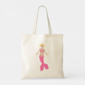  roze fantasie zeemeermin tote bag (Achterkant)
