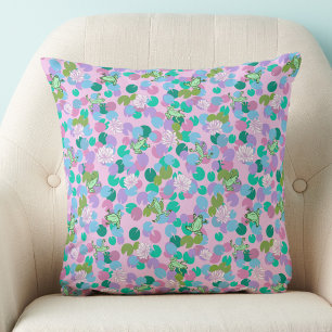 Roze fantastische kikkers babykamer decor kussen