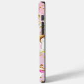 Roze Fantasy Alcohol Ink iPhone 14 Pro Max Hoesje (Achterkant / Links)