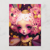 Roze Fantasy Art Briefkaart (Voorkant)