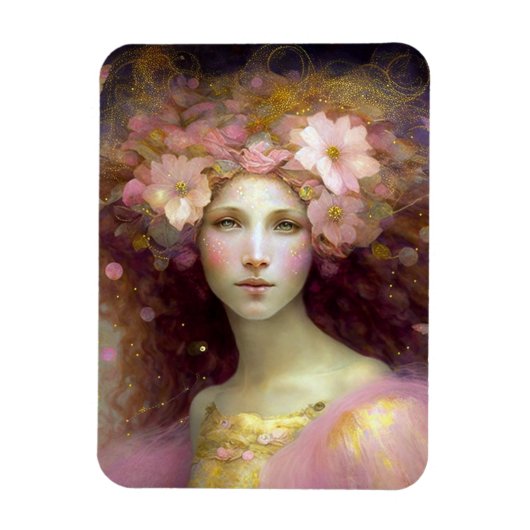Roze Fantasy Art Magneet (Verticaal)