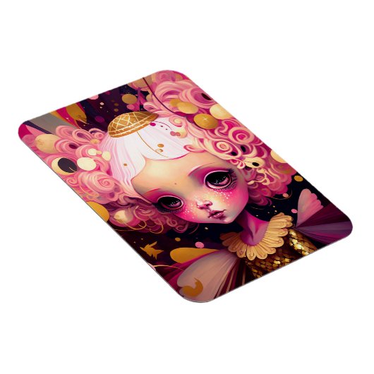 Roze Fantasy Art Magneet (Rechterzijde)