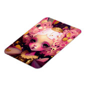 Roze Fantasy Art Magneet (Linkerzijde)